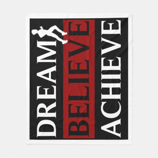 Inspirierend Traum glauben erzielen Läufer Fleecedecke (Vorderseite)