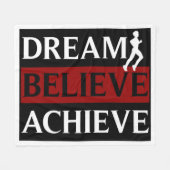 Inspirierend Traum glauben erzielen Läufer Fleecedecke (Vorderseite (Horizontal))