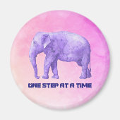 Inspirierend Typografie Lila Wasserfarbenlephon Magnet (Vorne)