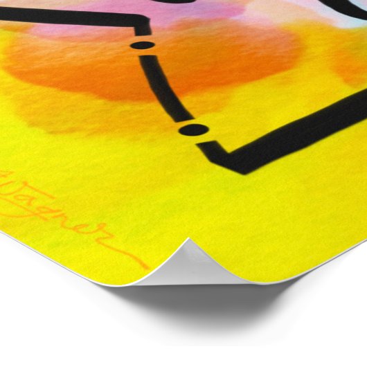 Inspirierend und farbenfroh sein gut für die Mensc Poster (Ecke)