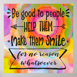 Inspirierend und farbenfroh sein gut für die Mensc Poster