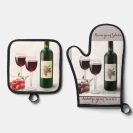 Inspirierend Vintage Acrylketten-Untersetzer Ofenhandschuh & Topflappen-Set