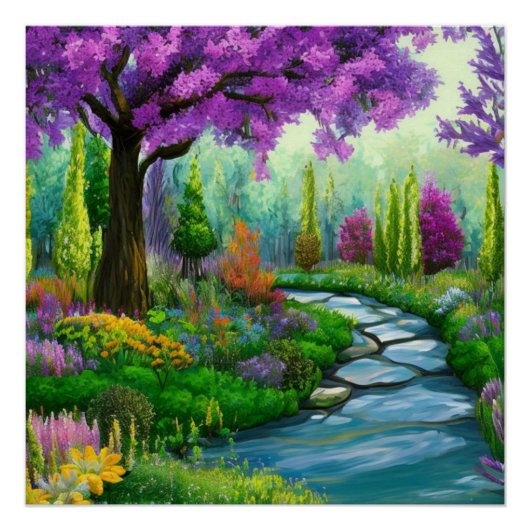 Inspirierend Waldlandschaften Poster (Vorderseite)