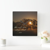 Inspirierend Wanduhr mit schönem Sonnenaufgang (Zuhause)