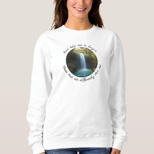 Inspirierend Wasserfall Sweatshirt (Vorderseite)