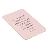 Inspirierend weibliche Zitate in rosa Schwarz best Magnet (Rechte Seite)