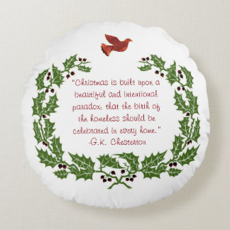 Inspirierend Weihnachtszitate Rundes Kissen