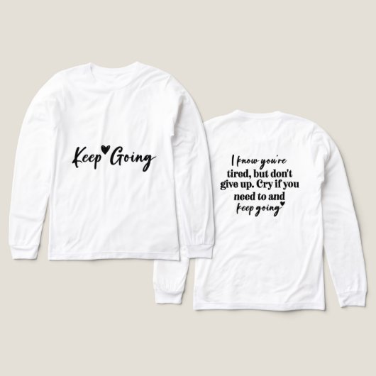 Inspirierend Weitermachen Tri-Blend Shirt (Design Vorderseite & Rückseite)