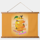 Inspirierend Wellness-Yoga Wandteppich Mit Holzrahmen (Vorderseite 2)