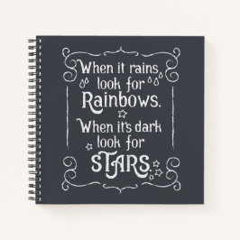 Inspirierend, wenn es regnet und dunkel | Gästebuc Notizblock