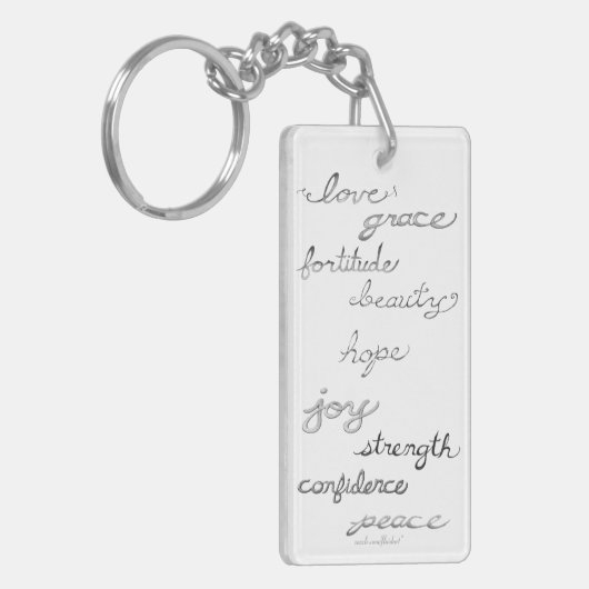 Inspirierend Words-Schlüsselanhänger Schlüsselanhänger (Vorderseite links)