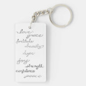 Inspirierend Words-Schlüsselanhänger Schlüsselanhänger (Rückseite)