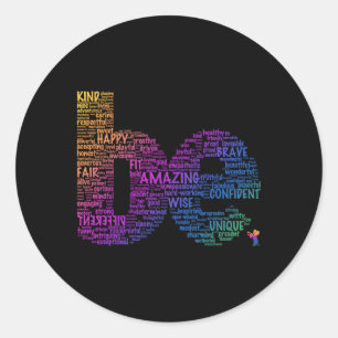 Inspirierend Wort Phantastisch motivieren sein bun Runder Aufkleber