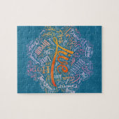 Inspirierend Wort-Wolken-Kunst in Lotus Puzzle (Horizontal)