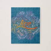 Inspirierend Wort-Wolken-Kunst in Lotus Puzzle (Vertikal)