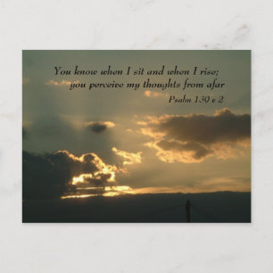 Inspirierend Wörter des Psalm-139 v 2% pipe% Postkarte