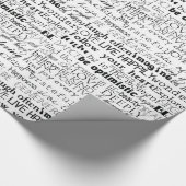 Inspirierend Wörter Geschenkpapier (Ecke)