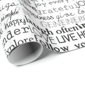 Inspirierend Wörter Geschenkpapier (Rolleneckpunkt)