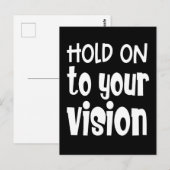 Inspirierend Wörter halten an Ihrer Vorstellung fe Postkarte (Vorne/Hinten)