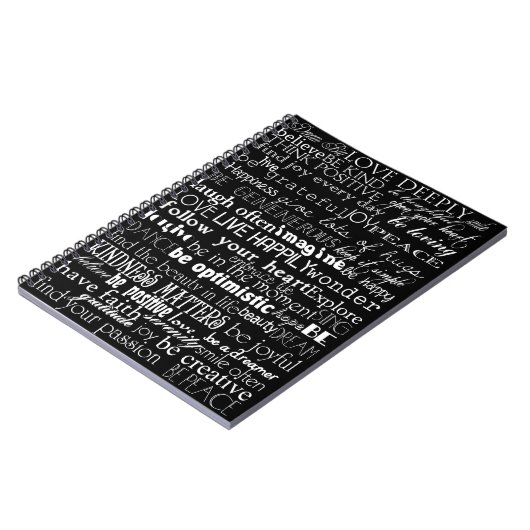 Inspirierend Wörter Notizblock (Linke Seite)