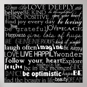 Inspirierend Wörter Poster