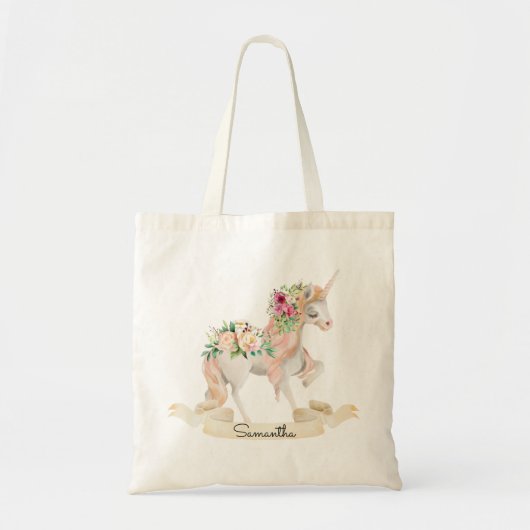 Inspirierend Zauberhafte Wasserfarbe Einhorn Tote Tragetasche (Vorne)