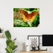 Inspirierend Zitat Behalten in Sonnenlicht-Orangen Poster (Heimbüro)