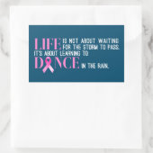 Inspirierend Zitat Brustkrebs-Bewusstsein | Aufkle Rechteckiger Aufkleber (Tasche)