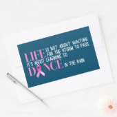 Inspirierend Zitat Brustkrebs-Bewusstsein | Aufkle Rechteckiger Aufkleber (Umschlag)