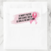 Inspirierend Zitat Brustkrebs-Bewusstsein | Aufkle Rechteckiger Aufkleber (Tasche)