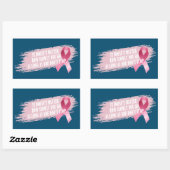 Inspirierend Zitat Brustkrebs-Bewusstsein | Aufkle Rechteckiger Aufkleber (Blatt)