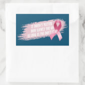 Inspirierend Zitat Brustkrebs-Bewusstsein | Aufkle Rechteckiger Aufkleber (Tasche)