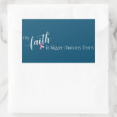 Inspirierend Zitat Brustkrebs-Bewusstsein | Aufkle Rechteckiger Aufkleber (Tasche)