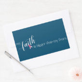 Inspirierend Zitat Brustkrebs-Bewusstsein | Aufkle Rechteckiger Aufkleber (Umschlag)