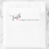 Inspirierend Zitat Brustkrebs-Bewusstsein | Aufkle Rechteckiger Aufkleber (Tasche)