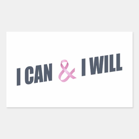 Inspirierend Zitat Brustkrebs-Bewusstsein | Aufkle Rechteckiger Aufkleber (Vorderseite)