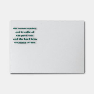 Inspirierend Zitat - Das Leben inspiriere, nicht i Post-it Klebezettel