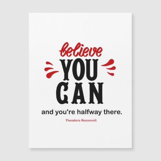 Inspirierend Zitat des Präsidenten Magnetkarte (Vorderseite)