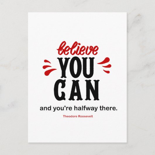 Inspirierend Zitat des Präsidenten Postkarte (Vorderseite)