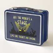 Inspirierend Zitat Die Bühne der Welt Metall Brotdose (Rückseite)