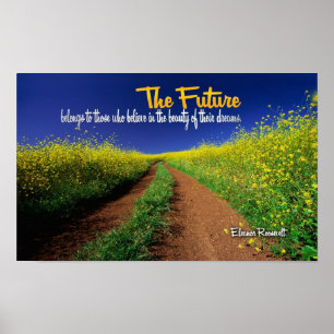 Inspirierend Zitat durch Eleanor Roosevelt Poster