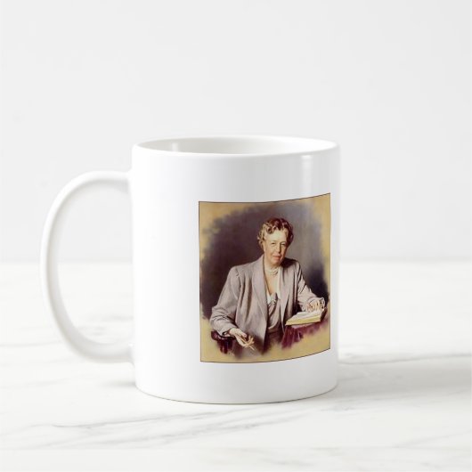 Inspirierend Zitat Eleanor Roosevelt Kaffeetasse (Links)