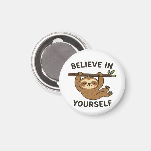 Inspirierend Zitat "Glauben an sich selbst" Magnet (Vorderseite/Rückseite)