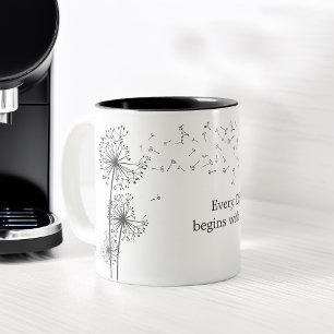 Inspirierend Zitat Grafischer Kronleuchter Zweifarbige Tasse