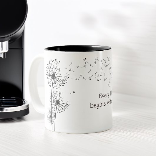Inspirierend Zitat Grafischer Kronleuchter Zweifarbige Tasse