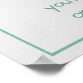 inspirierend, Zitat,Halten+on,lass+go,co Poster (Ecke)