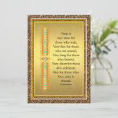 Inspirierend Zitat im eleganten dekorativen Einladung (Stehend Vorderseite)