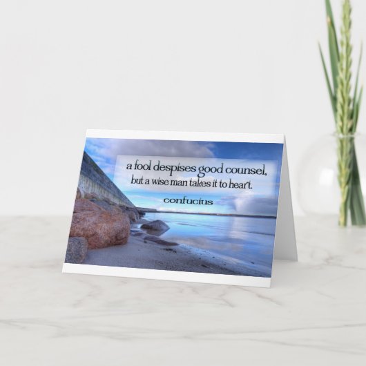 Inspirierend Zitat -- Konfuzius Karte (Vorderseite)