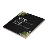 Inspirierend Zitat "Lernen Sie, wie Sie ewig leben Fliese (Seite)