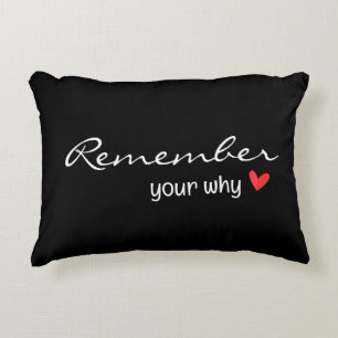 Inspirierend Zitat mit rotem Herzen Dekokissen